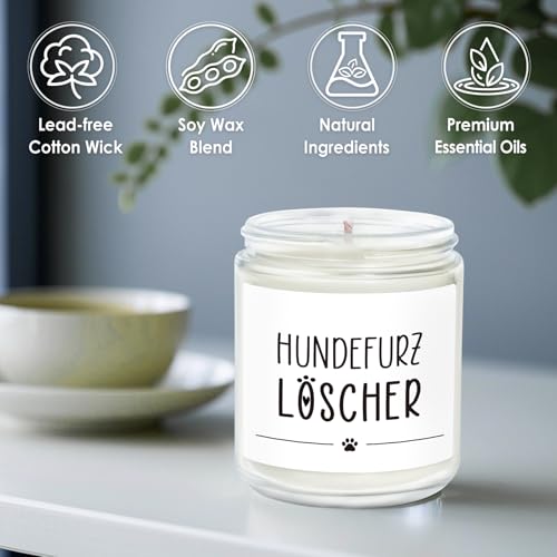 Geschenke für Frauen, Geschenke für Hundebesitzer, Geburtstagsgeschenk für Frauen, Lustiges Geschenk für Frau Freundin Hundeliebhaber Hundemama zum Geburtstag Weihnachten Valentinstag, Duftkerz