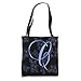 C Blue Flower Garden Leaf Plant Bloom Initial Letter Name Tote Bag