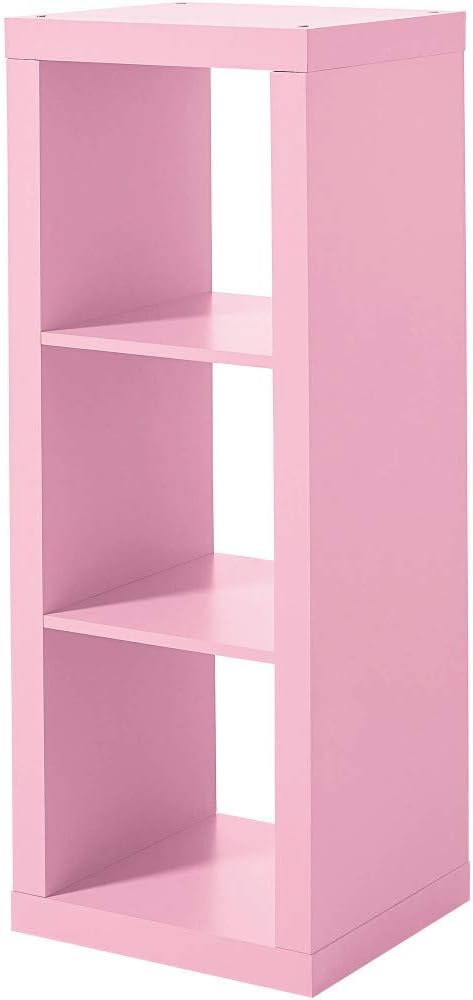 Cubeicals Organizer Open Storage Bin Shelf 3 Cube Compartment Pink Modern Decorative Bookcase Shelving Unit Furniture for Dorm Livng Room Home Office Childrens Kids Room & e-Book by jn.widetrade
