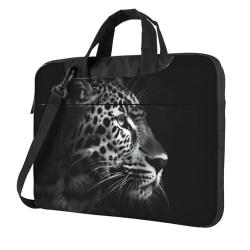 Sac d'ordinateur 13 pouces léopard : protégez votre PC avec cette sacoche noire à poignée
