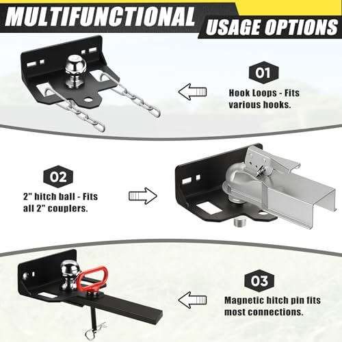 Lawn Mower Hitch with 2" Ball, Trailer Hitch Zero Turn Mower Accessories - Image 4