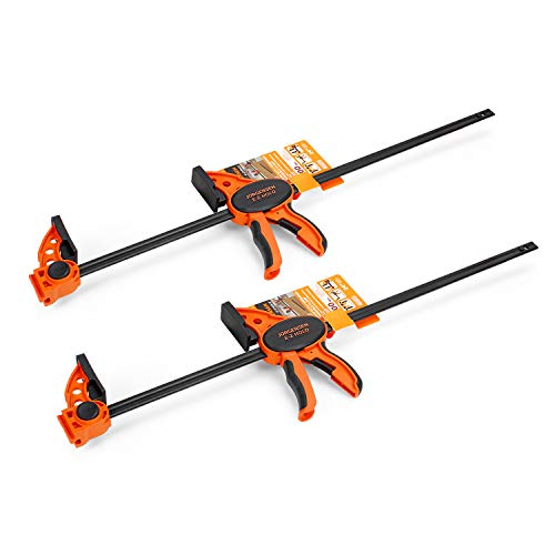 Jorgensen 24" One Hand Clamp/Spreader - 2-pack, Medium Duty, E-Z Hold Bar Clamps Set 24‘’