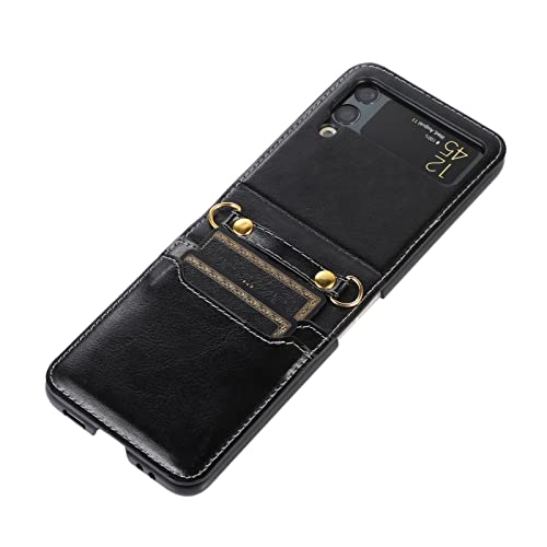 Capa Para Samsung Galaxy Z Flip 4, Mochila, Capa De Couro Dobrável Para Cartões, Capa Protetora Flip