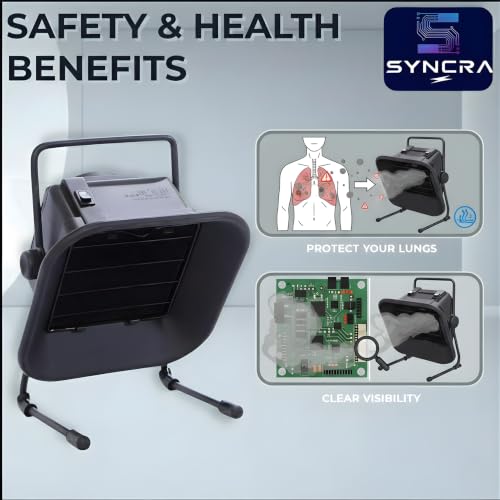 Image of Syncra 493 Solder Fume Extractor Bench Top Smoke Absorber with Activated Carbon Filter for Electronics Repair Soldering Station Home Industrial Use