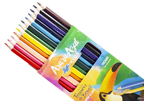 Lápis De Cor 12 Cores Premium Triangular Material: Madeira