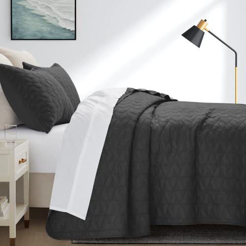Dreamhood Full/Queen Quilt Bedding Set, Black Pattern Polyester Bedspread Set, Lightweight Quilts Breathable Coverlet Set, Ultra Soft For All Season (1 Quilt, 2 Pillow Shams) #TOP4