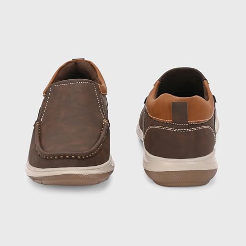 Image of Centrino Slip On Shoes for Man | Loafers for Men Stylish | Soft Cushioned Insole | Lightweight Comfortable Moccasins | Hand-Stitched Design | Casual Mens Loafer Shoes for All-Day Comfort (9785)