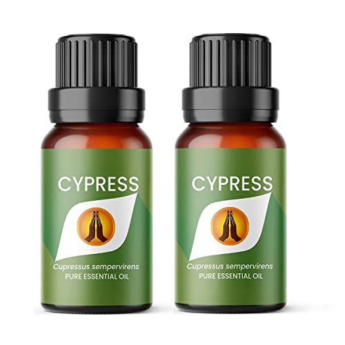 Cypress Essential Oil - 20ml (2 x 10ml Bottles) | Oils for Diffuser, Aromatherapy, Burner, Candle Making, Soap, Wax Melt | Natural, Vegan, Made in UK