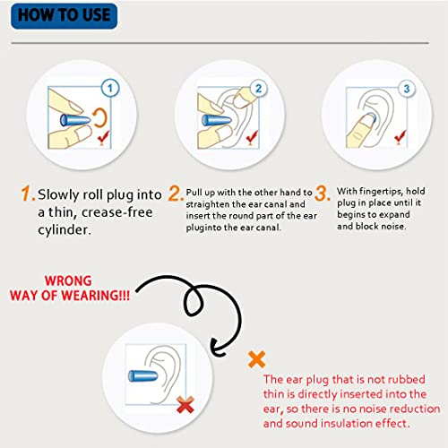 6 Pairs Ear Plugs For Sleeping Noise Cancelling,Foam Macks Earplugs For Shooting Range Tapones Para Oidos Para Dormir Hearing Protection Soft Foam Best Earplugs To Block Snoring #TOP3