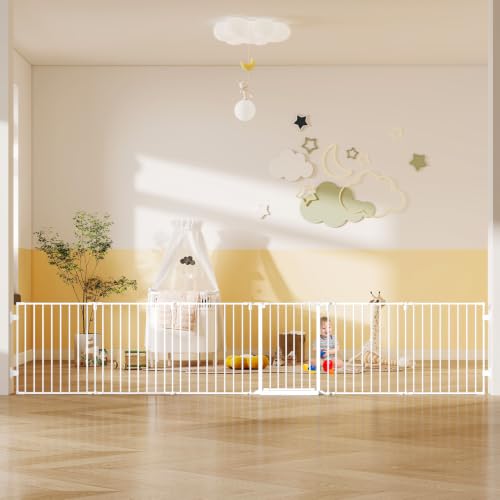 144 Wide Baby Gate with Door and Pedal