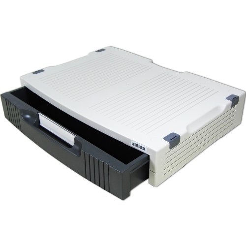 Aidata 73114 Support avec Tiroir de Rangements pour Moniteur/Imprimante Blanc Cover