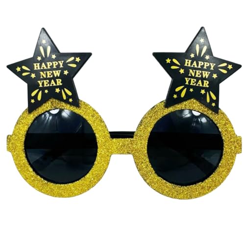YUGSHNKFC Gafas de feliz año nuevo para accesorios de fotografía, anteojos de fiesta para fiestas de Año Nuevo, Navidad, boda, cumpleaños