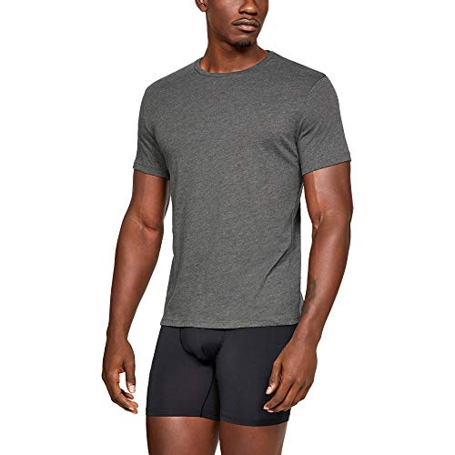 Under Armour Charged Cotton Crew - 2 Pack, Mod Gray Medium Heather//Jet Gray Medium Heather, Small