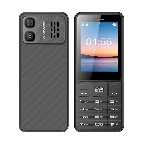 LatsYrs Teléfono Móvil Básico Desbloqueado para Ancianos, Pantalla de 2,8', Ranura para Triple SIM y Tarjeta TF, Bluetooth, FM, MP3 y MP4, Batería de 2500mAh con Carga Type-C (T911-Black)