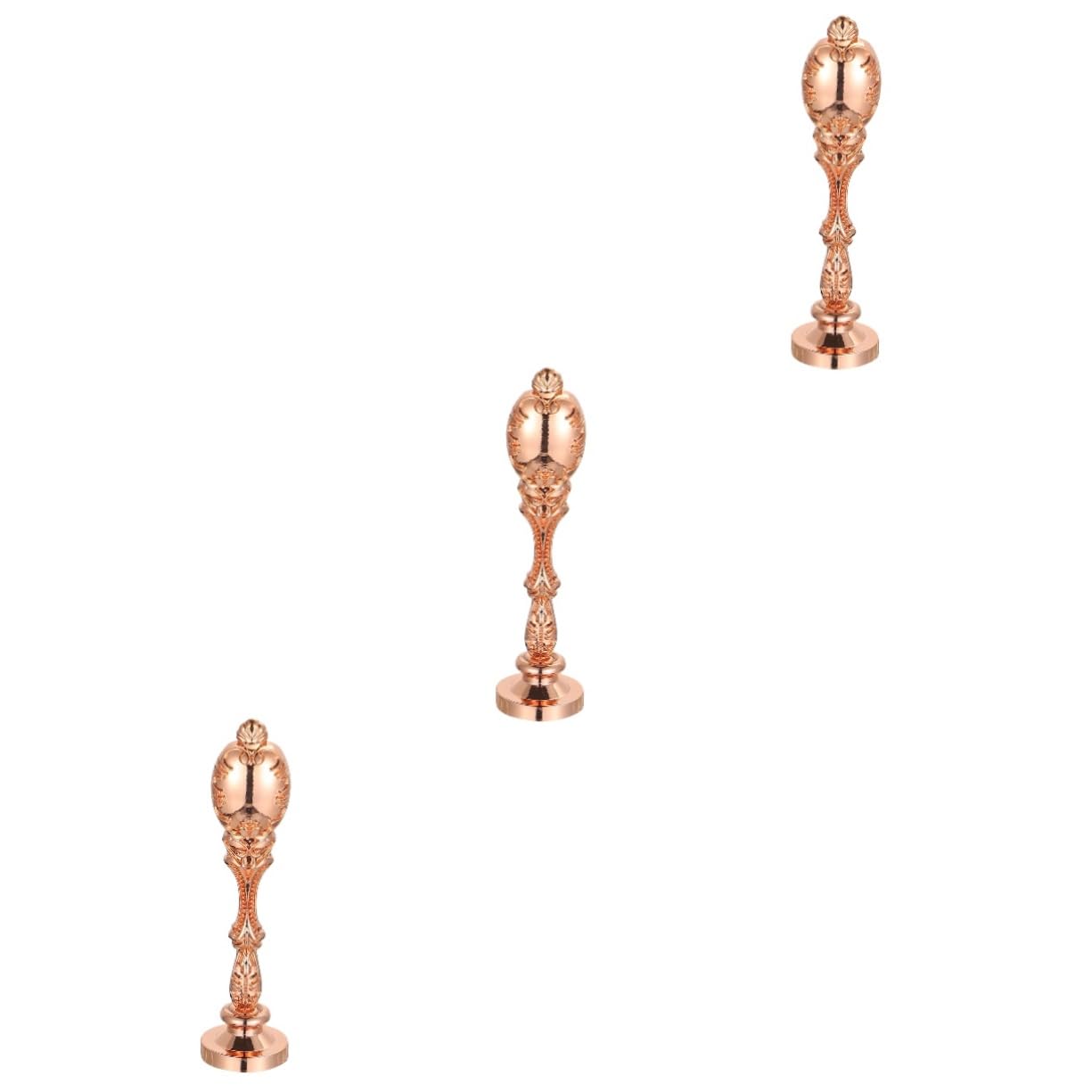 SEWACC 3stücke Retro Feuerlack Stempelset Mit Kupfergriff Vintage Wachs Siegelstempel Für Einladungen Briefe Und Dekoration Klassisches Design Für Kreative Bastelprojekte