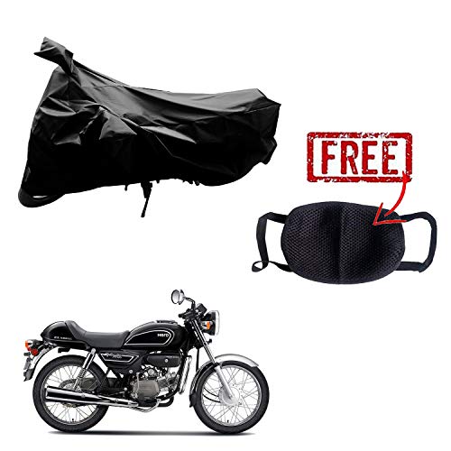 Image of Kandid Black Dust Proof & Water Resistant Double Mirror Pocket Bike Cover for Yamaha Rx100