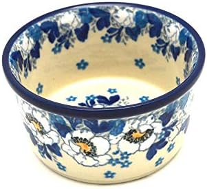 Polish Pottery Ramekin - White Poppy