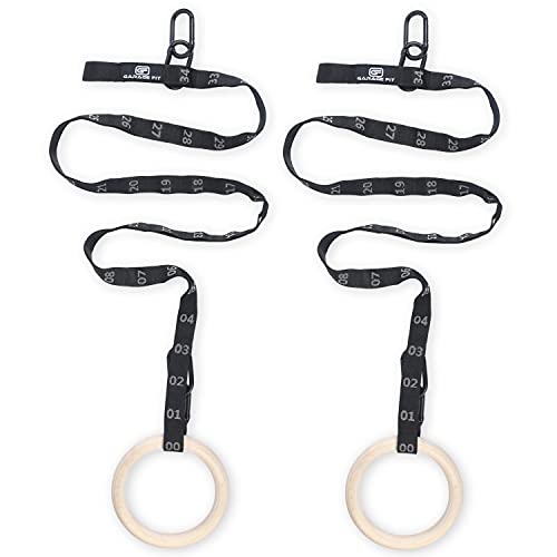 Image of Wood Gym Rings, Wooden Gymnastic Rings, Fitness Rings, Exercise Rings, Gym Ring, Gymnast Rings, Gymnastics Rings