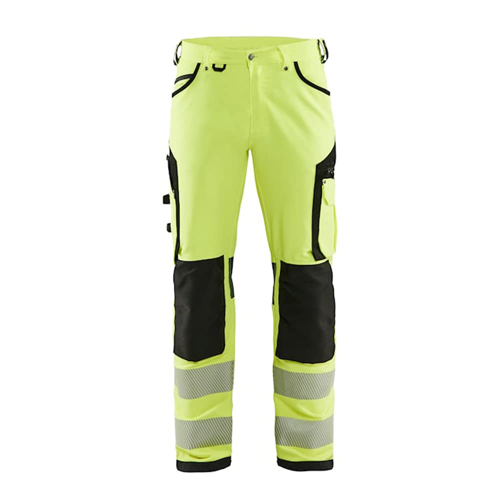 Blaklader 156618113396C50 - Pantalones de trabajo sin bolsillos para las uñas, talla C50, color amarillo y gris