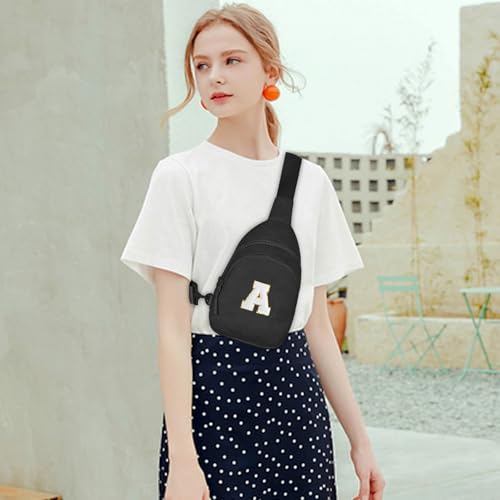 Image of Viverte Small Corduroy Sling Bag Initial Crossbody Bag Fanny Pack for Girls Personalized Birthday Gifts for Teen Girls Gifts