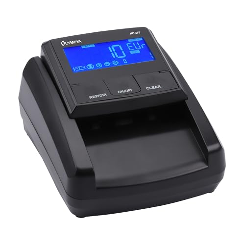 Rilevatore Verifica Banconote false Allarme Sonoro e su Display/Veloce e Affidabile con 7 Controlli/Controlla Conta Banconote Euro Dollaro Sterline Anti Contraffazione/Aggiornabile a Vita