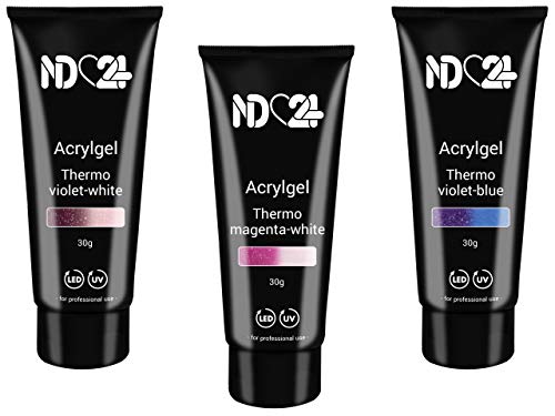 Poly Thermo Effekt Gel Set One - Led/Uv - Studio Qualität Made In Germany - 7 x 30g – Bild 3