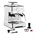 Produktbild Royal Catering RC-BCPM02 Edelstahl Siebträgermaschine-Espressomaschine 1-gruppig mit eingebautem Mahlwerk und Milchschäumer Kaffeemaschine Siebträgermaschine Siebträger-Kaffeemaschine