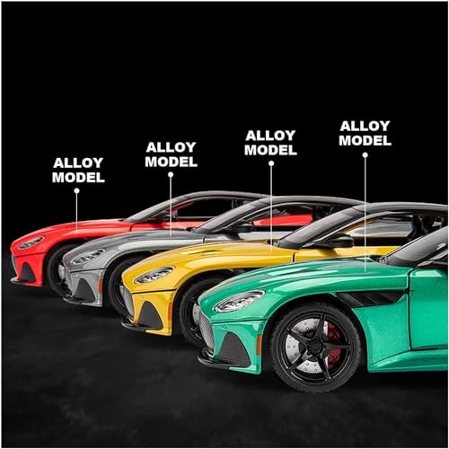 Image of Aston Martin 1:24 Model Car with Box, Zinc Alloy Pull Back Toy car with Sound and Light for Kids Boy Girl Gift [Colors as Per Stock]