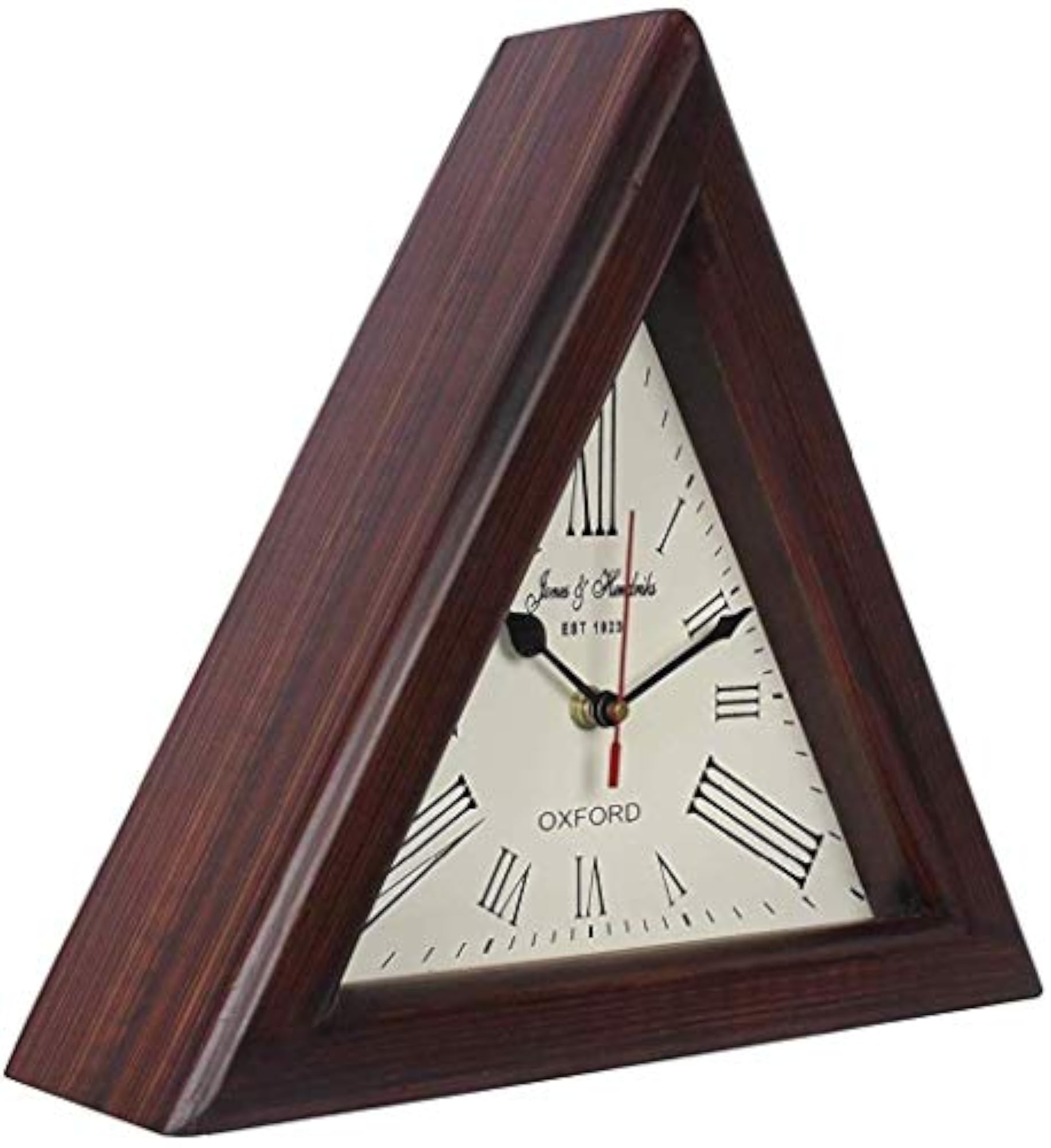 Time Instruments Triangle Wooden Analog Wall Clock