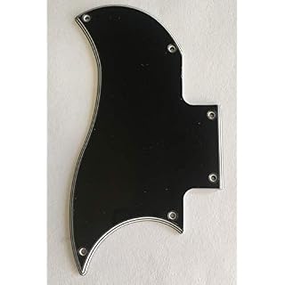 Pickguard pour guitare Gibson SG Special 2018 OD Mini Humbuckers (5 plis noir) - Les Beatles, Paul McCartney, John Lennon, RIngo Starr, George Harrison