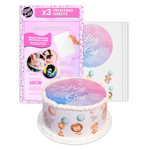 paper2eat Frosting Sheets 8.5"x11" 3ct White Edible Icing - Kosher
