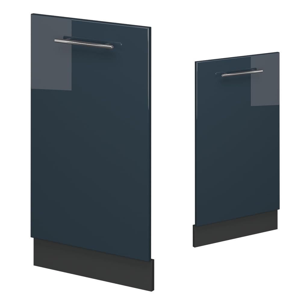 Vicco Panel przedni zmywarki "Fame-Line", Ciemnoniebieski połysk, 45 cm | BP Marmur, à combiner avec d'autres modules de la série Fame-Line