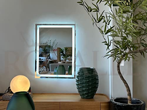 Espelho retangular jateado com led 70x90 led FRIO