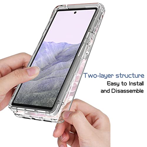Coque Pixel 6 Pro antichoc intégrale à fleur violette - 4
