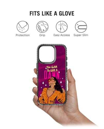 Image of DailyObjects Glam No Damn Stride 2.0 Magnetic Case Cover Compatible with iPhone 16 Pro Max | Wireless Charging Slim Back Cover | 2 Layer Edge Protection & Shockproof
