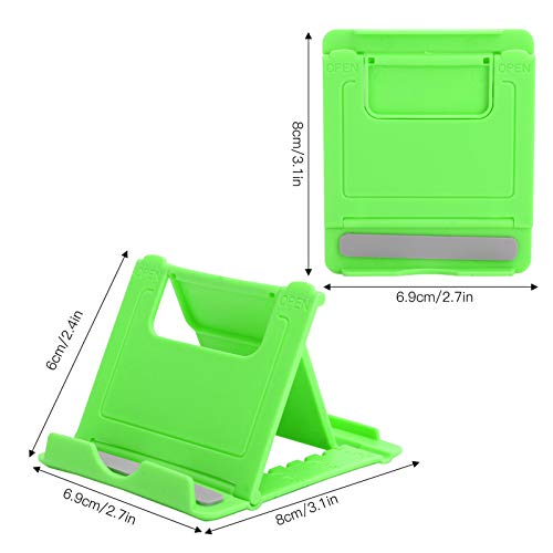Image of Portable Mobile Stand, Mini Cell Phone Stand, Portable Mobile Phone Stand, Desktop Cell Phone Holder, Foldable Phone Support, Suitable for Cell Phones, Tablets(Green)