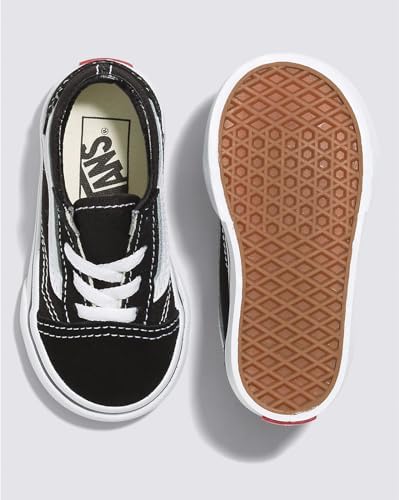 Vans Toddler Old Skool Sneaker, Black/True White, Size 5.5 Toddler | Image 2