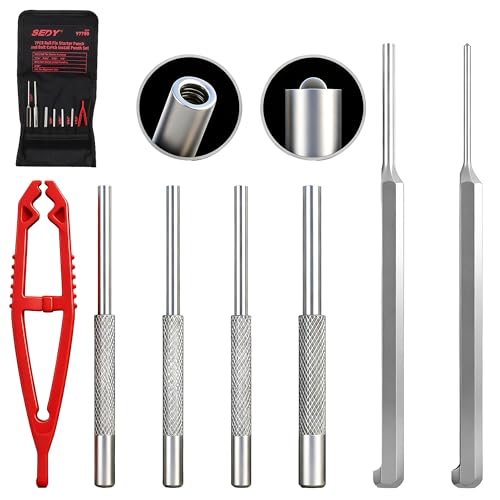 Image of Premium 7-Piece Roll Pin Starter Punch and Bolt Catch Install Punch Set - 1 /16, 5 /64, 3 /32, 1 /8-inch