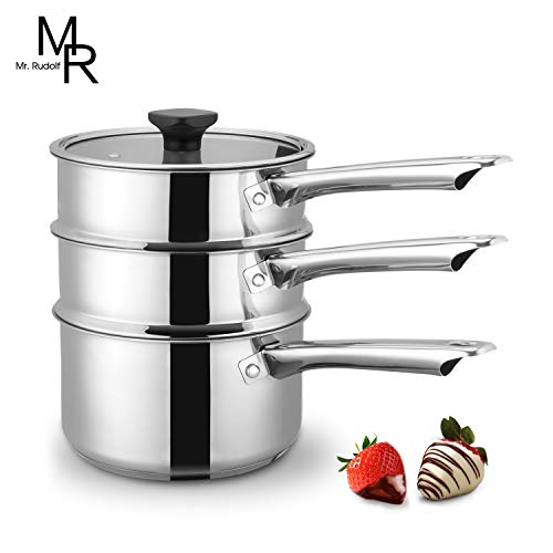 Double Boiler & Steam Pots for Melting Chocolate, Candle Making and more