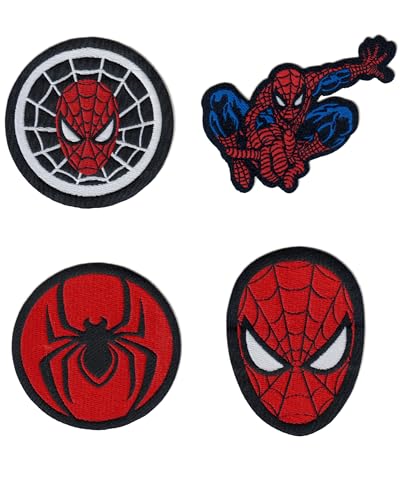 Iron-On Patch Set 4-Pack Embroidered Appliqu Badges for Clothes Jackets Backpacks DIY Craft