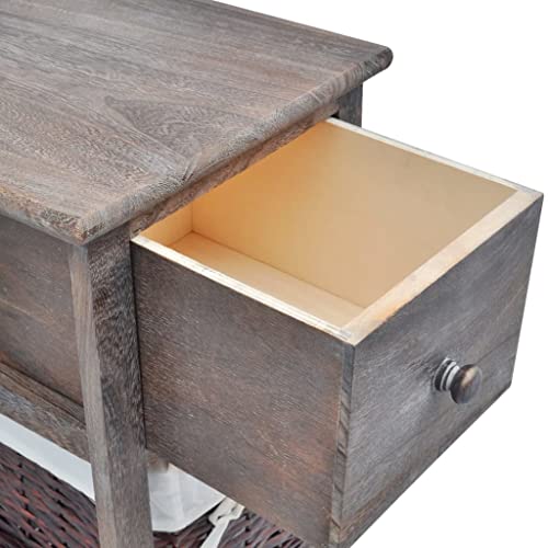 Table de chevet en bois marron : optimisez le manque de rangement - 6
