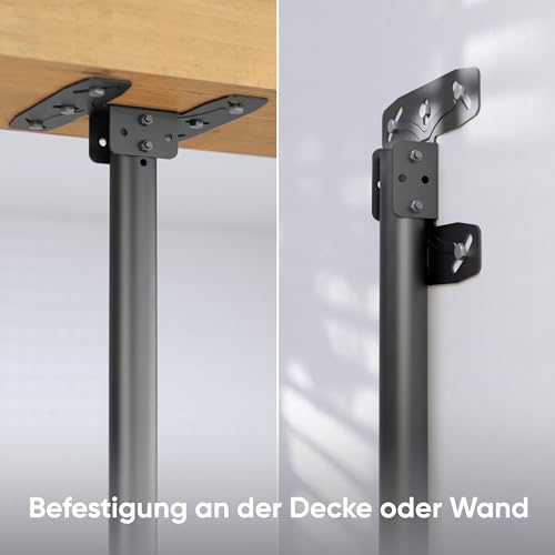 ONKRON TV Deckenhalterung für 32-80 Zoll Fernseher bis 68 kg, TV Halterung Decke extra lang, höhenverstellbar, max VESA 600x400, Deckenhalterung für Fernseher schwenkbar neigbar Schwarz N2L-B – Bild 7