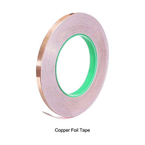 Image of Copper Foil Tape Conductive Adhesive Double Sided, [for EMI Shielding, Stained Glass, Paper Circuits, Grounding] - 3 /16 inch /164ft