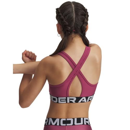 Image of Under Armour Kids Cross-Back Mid-Impact Sports Bra (Big Kid)