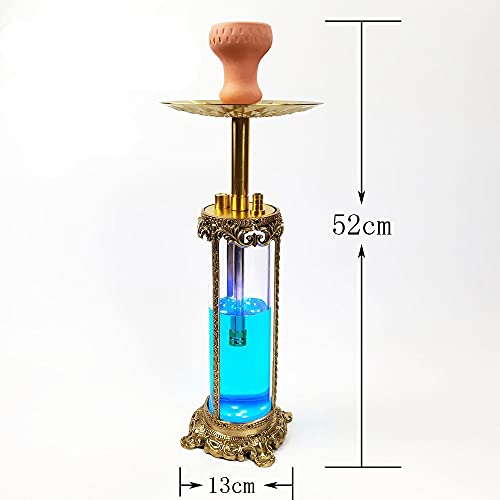 Rteanb Geschnitzte Kupferrahmen-Kuppe-Set mit hellarabischer Hukahn-Bar-Haken-Zubehör-Huka für einen besseren Shisha… – Bild 5