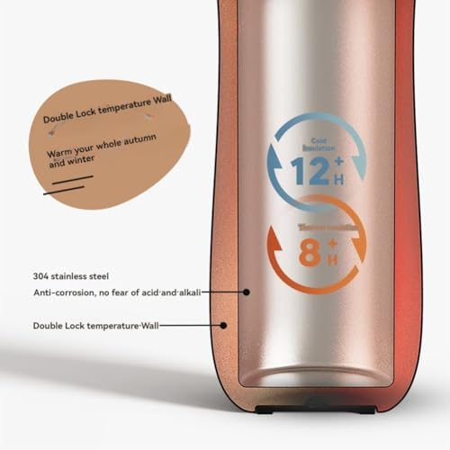 TKOWTB Portable French Press Coffee Maker Double Walled Stainles Steel Vacuum Insulated Coffee Maker and Tea Maker 320ML A - 3
