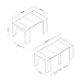Habitdesign 004580BO - Mesa de comedor consola extensible hasta 235 cm, acabado...