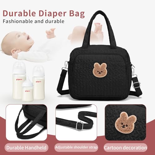 image for Fwkekye Small Diaper Bag Tote, Crossbody Diaper Bag Mini Purse with 8 