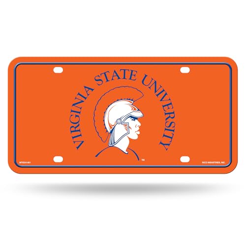 Rico Industries NCAA Virginia State Trojans Metal Auto Tag 6" x 12" - Great for Truck/Car/SUV