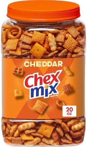 Chex Mix Cheddar Snack Mix, Resealable Tub, 20 oz